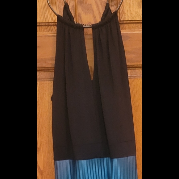 Emerald Green Ombré Pleated Cocktail Maxi Dress SZ 14 Like New Formal Event - Picture 13 of 13